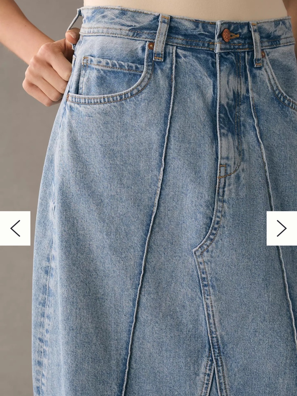 Anthropologie Pilcro Denim Skirt 8 - Picture 3 of 14